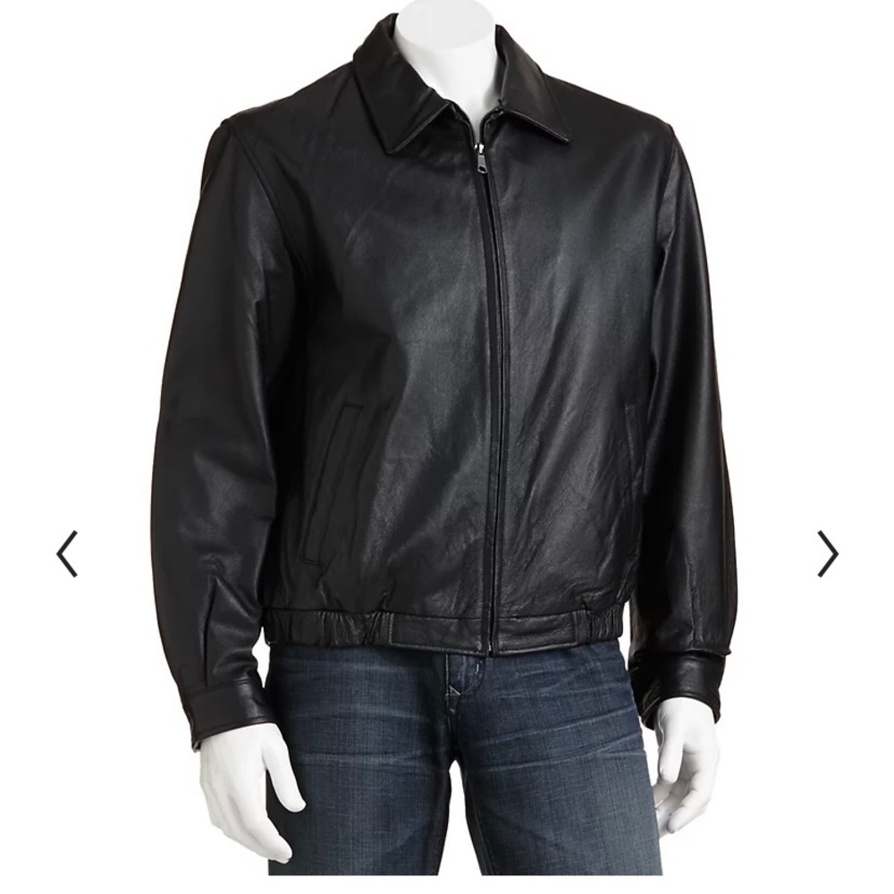 Large Men’s bombers style Genuine Leather Jacket